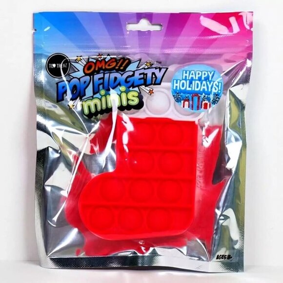 3 for $15 - OMG! Pop Fidgety Toys Christmas Edition - Stocking Fidget Toy - NEW - Picture 1 of 5